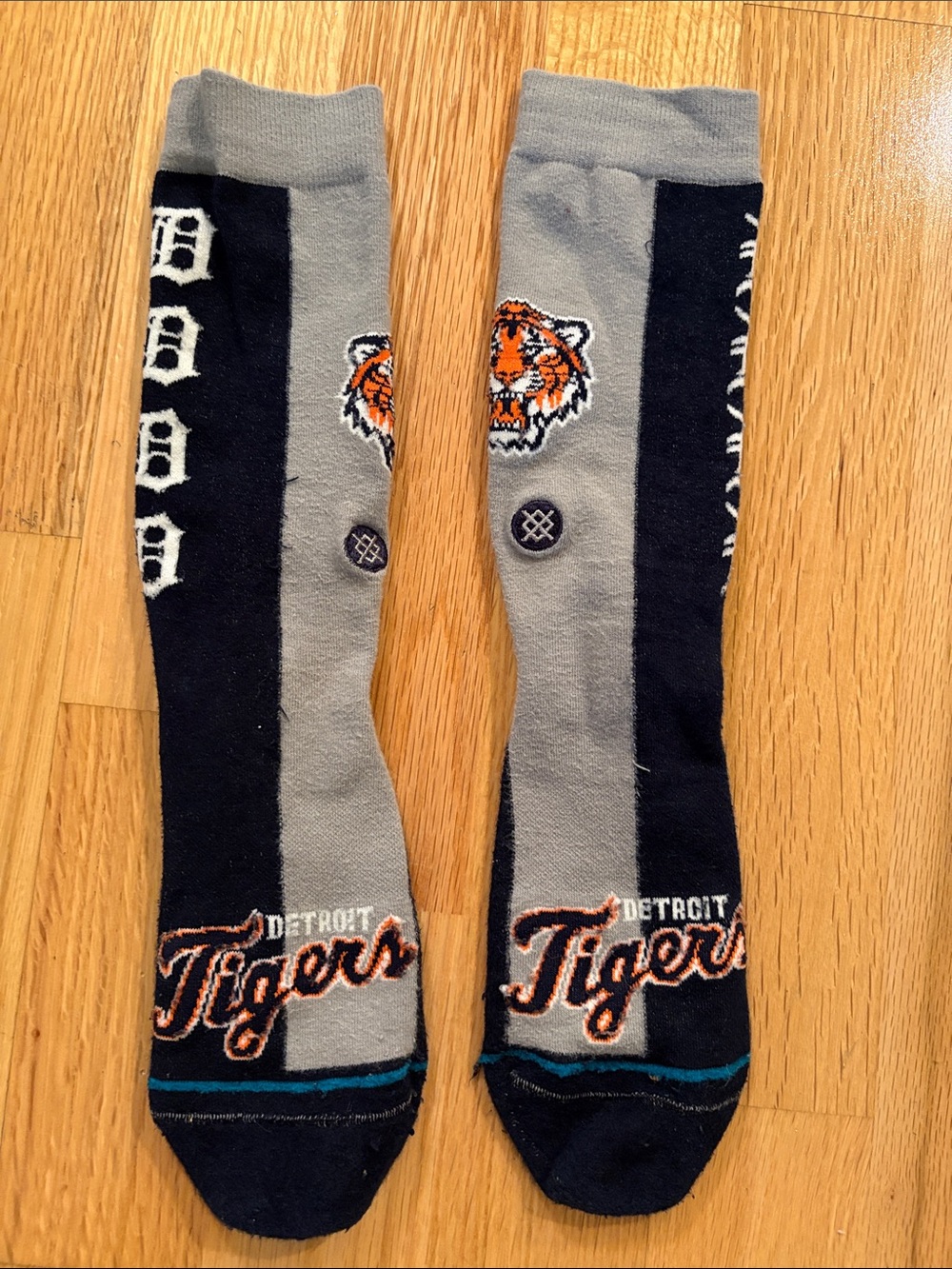 Stance Detroit Tigers Grey, Navy & Orange Crew Socks